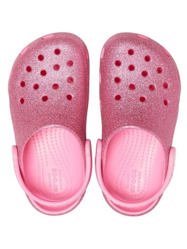 Crocs Classic Glitter Clog vaikiški šlepetės rožinės 205441 669