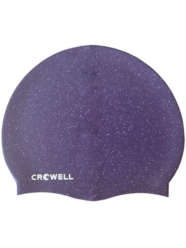 „Crowell Recycling Pearl“ silikoninė plaukimo kepuraitė violetinė spalva 4