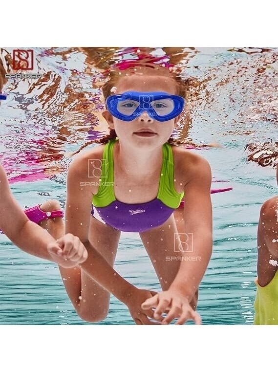Plaukimo akiniai su ausų kištukais mėlyni 4