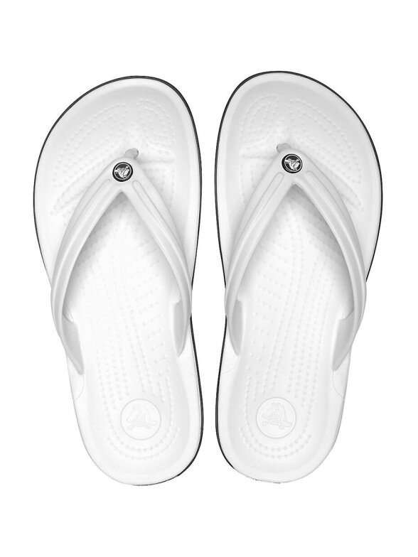 Crocs Crocband Flip šlepetės baltos 11033 100 4 Crocs Crocband Flip šlepetės baltos 11033 100 4