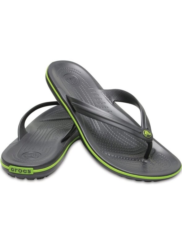 Crocs Crocband Flip šlepetės grafito žalia 11033 0A1 3