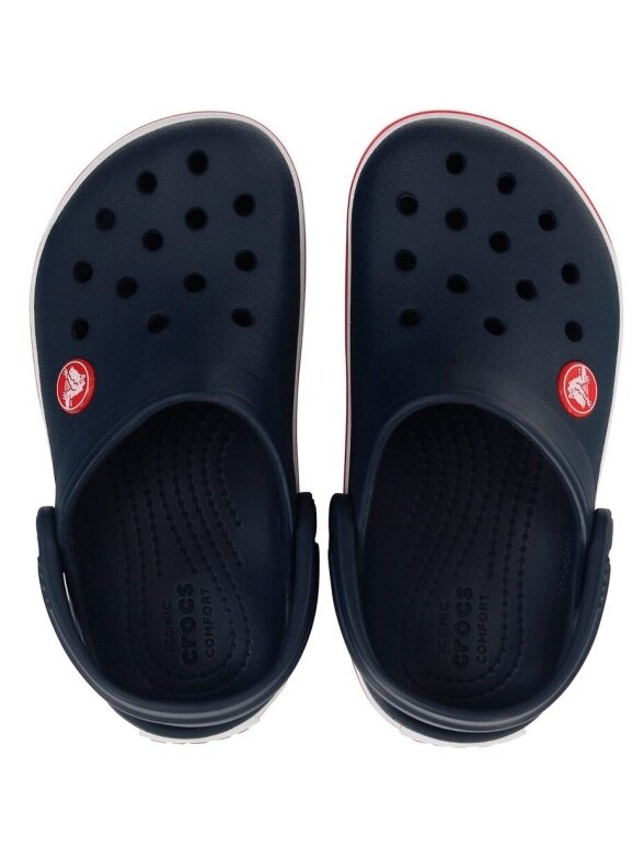 Crocs Kids Toddler Crocband Clog vaikiški klumpiai, raudoni-tamsiai mėlyni 207005 485 1