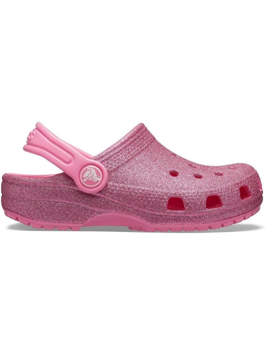 Crocs Classic Glitter Clog vaikiški šlepetės rožinės 205441 669