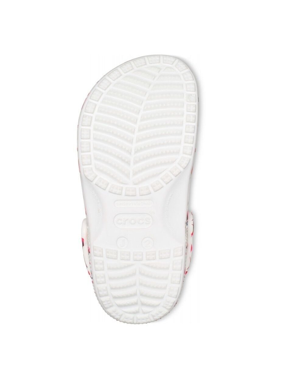 Crocs Classic Party Kids vaikiškos klumpės baltos ir rožinės spalvos 207826 1CW 2