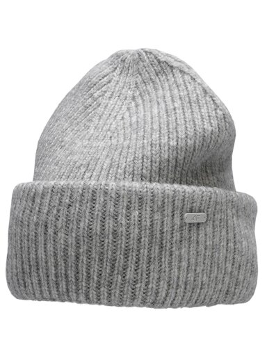 Moteriška kepurė 4F šalta šviesiai pilka melanžinė H4Z22 CAD005 27M Moteriška kepurė 4F šalta šviesiai pilka melanžinė H4Z22 CAD005 27M