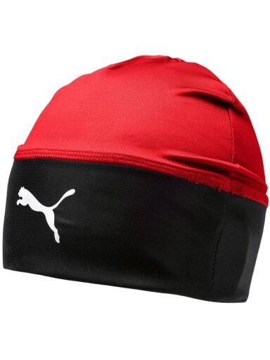 Puma Liga Beanie Senior kepuraitė raudona ir juoda 22355 01