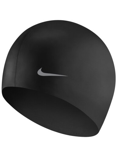 Nike Os Solid Junior plaukimo kepuraitė juoda TESS0106-001 Nike Os Solid Junior plaukimo kepuraitė juoda TESS0106-001
