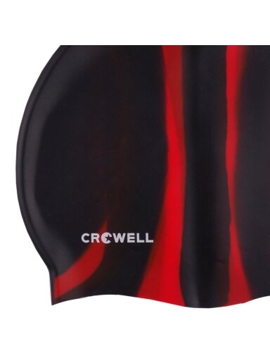Crowell Multi Flame silikoninė plaukimo kepuraitė, juoda ir raudona, 02 kol Crowell Multi Flame silikoninė plaukimo kepuraitė, juoda ir raudona, 02 kol