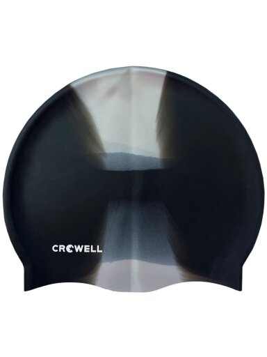 Crowell Multi Flame silikoninė plaukimo kepuraitė, juoda ir pilka, 16 m Crowell Multi Flame silikoninė plaukimo kepuraitė, juoda ir pilka, 16 m