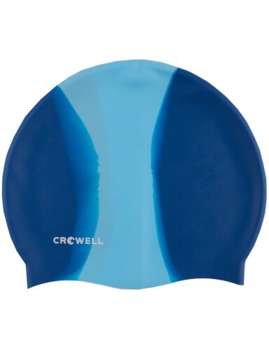 Crowell Multi Flame silikoninė plaukimo kepuraitė, tamsiai mėlyna ir mėlyna, 04 Crowell Multi Flame silikoninė plaukimo kepuraitė, tamsiai mėlyna ir mėlyna, 04