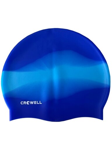 Crowell Multi Flame silikoninė plaukimo kepuraitė, mėlyna, spalva 18 Crowell Multi Flame silikoninė plaukimo kepuraitė, mėlyna, spalva 18