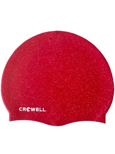 Crowell Recycling Pearl silikoninė plaukimo kepuraitė, raudona, 9 sl Crowell Recycling Pearl silikoninė plaukimo kepuraitė, raudona, 9 sl