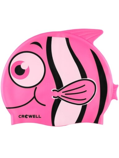 Crowell Nemo Jr silikoninė plaukimo kepuraitė vaikams, rožinė Crowell Nemo Jr silikoninė plaukimo kepuraitė vaikams, rožinė