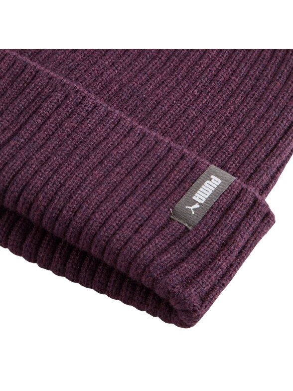 Puma Classic Cuff Beanie žieminė kepurė tamsiai violetinė 2 Puma Classic Cuff Beanie žieminė kepurė tamsiai violetinė 2