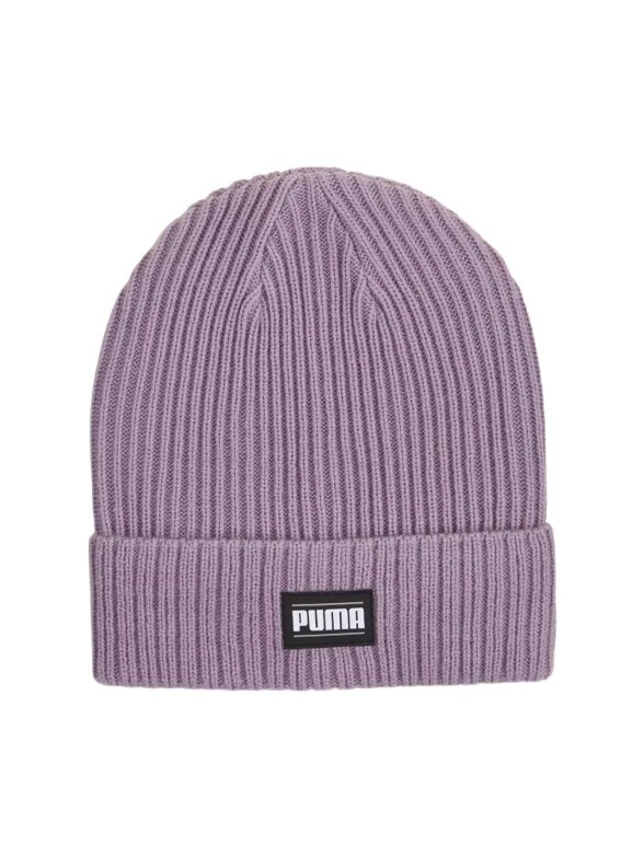 Puma Ribbed Classic Cuff Beanie žieminė kepurė šviesiai violetinė