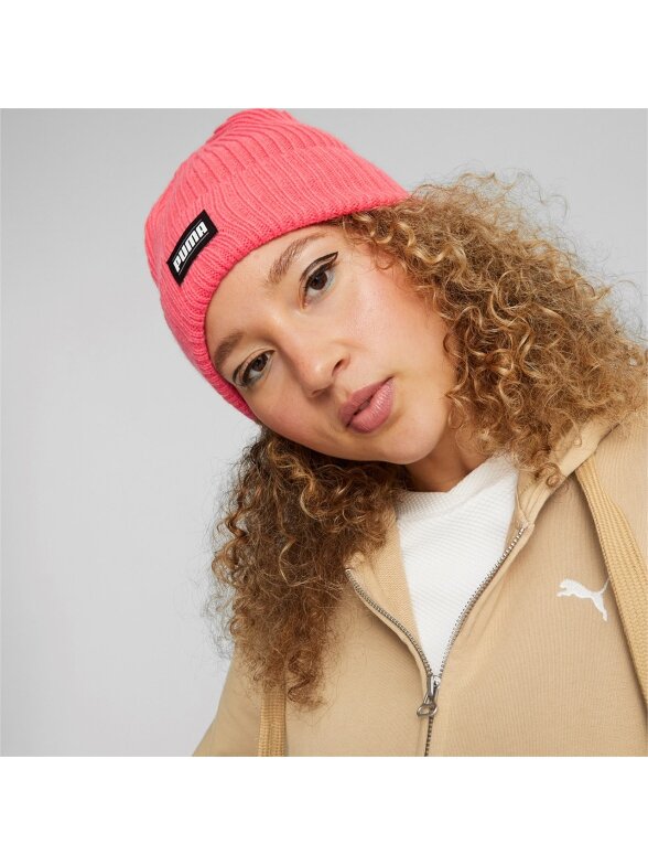Puma Ribbed Classic Cuff Beanie rožinė 024038 08 2 Puma Ribbed Classic Cuff Beanie rožinė 024038 08 2