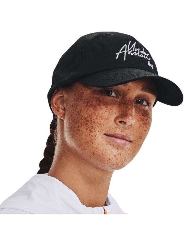 Under Armour Sportstyle Adj OSFM moterims juoda kepurė su snapeliu