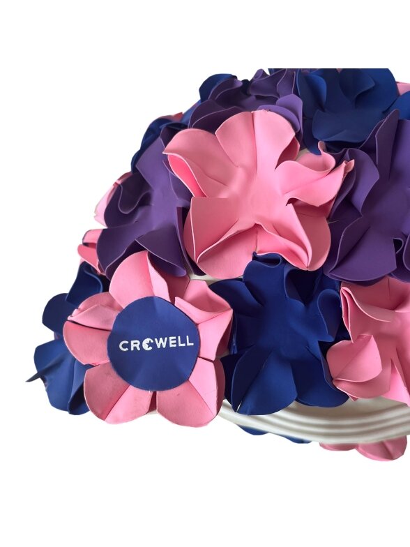 Crowell Kwiaty Flower plaukimo kepuraitė, rožinė-violetinė- tamsiai mėlyna, 4 kol 1 Crowell Kwiaty Flower plaukimo kepuraitė, rožinė-violetinė- tamsiai mėlyna, 4 kol 1
