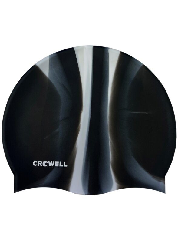 Crowell Multi Flame silikoninis plaukimo kepuraitė juodai pilka kol.11