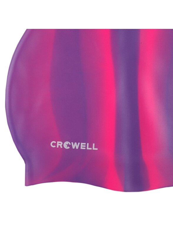 Crowell Multi Flame silikoninė plaukimo kepuraitė, violetinė ir rožinė, sl.05 1