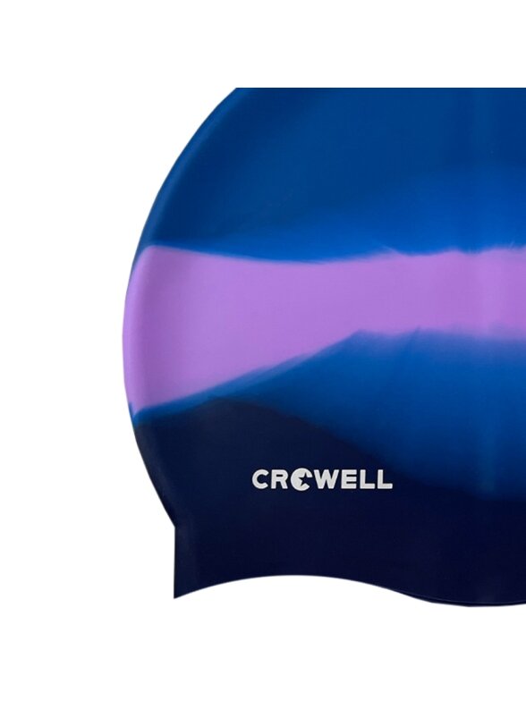 Crowell Multi Flame silikoninė plaukimo kepuraitė, mėlyna ir violetinė, 21 sl 1