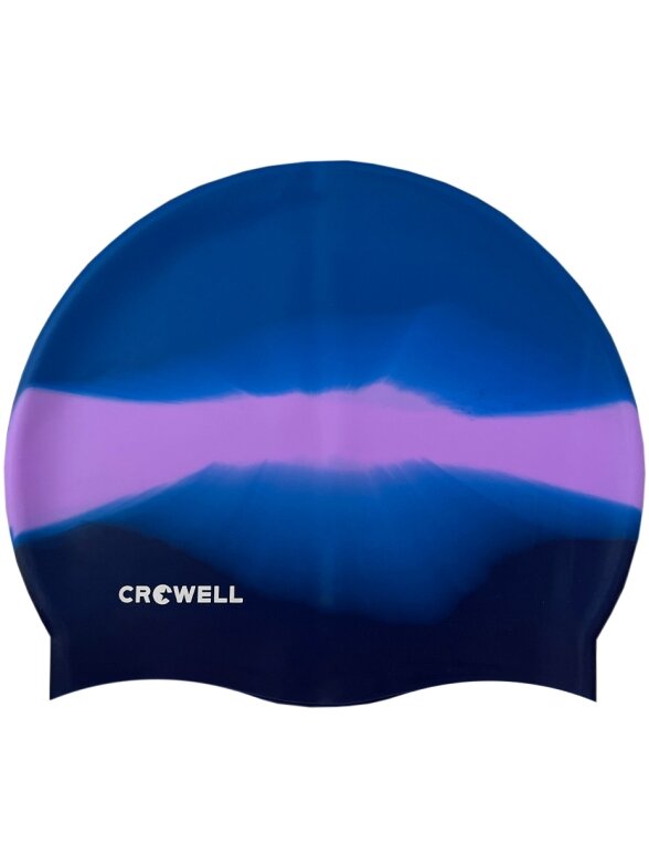 Crowell Multi Flame silikoninė plaukimo kepuraitė, mėlyna ir violetinė, 21 sl