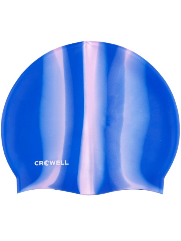 Crowell Multi Flame silikoninė plaukimo kepuraitė, mėlyna ir rožinė, col.06 Crowell Multi Flame silikoninė plaukimo kepuraitė, mėlyna ir rožinė, col.06