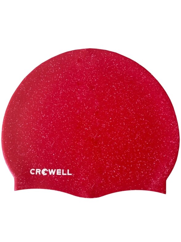 Crowell Recycling Pearl silikoninė plaukimo kepuraitė, raudona, 9 sl