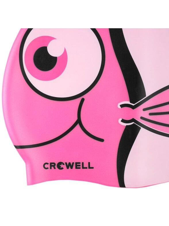 Crowell Nemo Jr silikoninė plaukimo kepuraitė vaikams, rožinė 1 Crowell Nemo Jr silikoninė plaukimo kepuraitė vaikams, rožinė 1