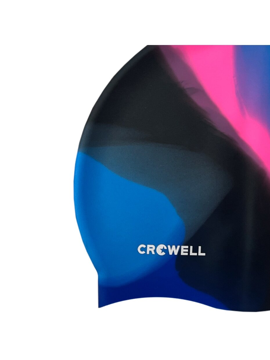 Crowell Multi Flame silikoninė maudymosi kepurė, mėlyna-rožinė-juoda, 17 kol 1 Crowell Multi Flame silikoninė maudymosi kepurė, mėlyna-rožinė-juoda, 17 kol 1