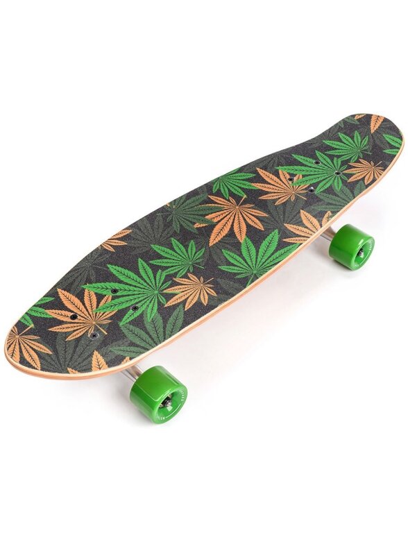 Deskorolka Meteor Cannabis zielono-brązowo-pomarańczowa 22595