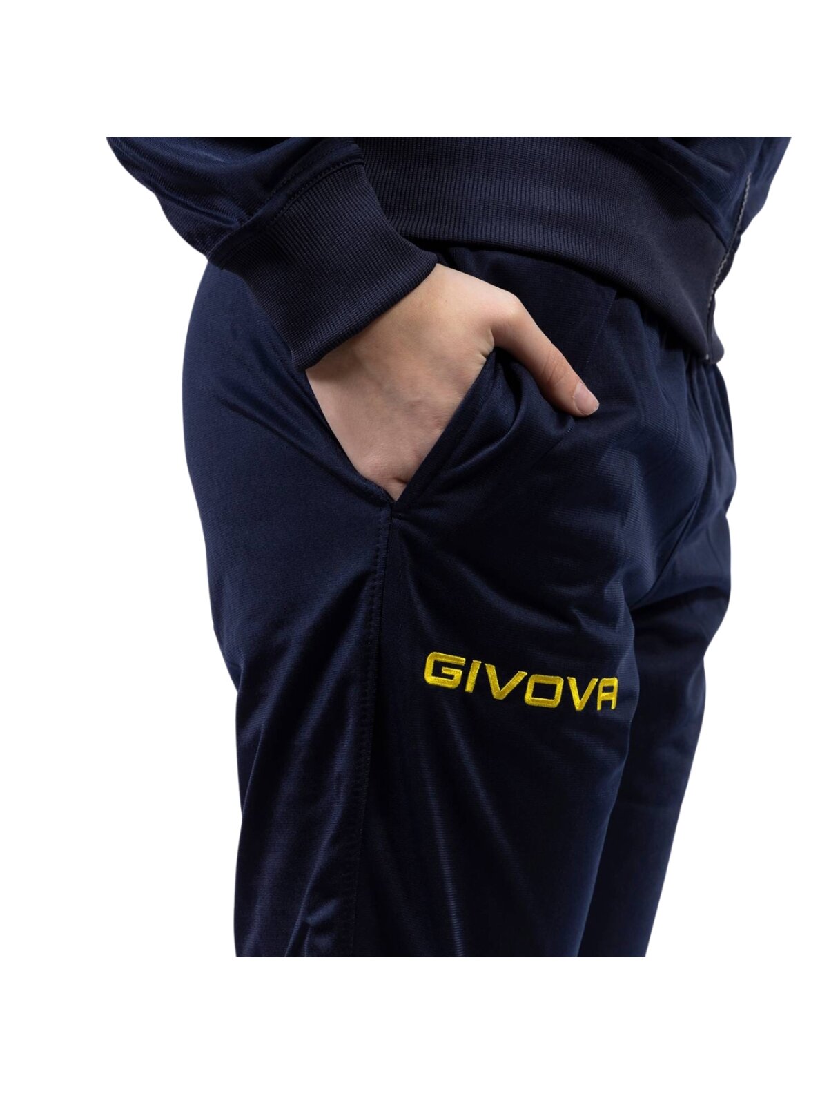 Givova Tuta Revolution sportinis kostiumas vyrams tamsiai mėlynas-geltonas TR033 0407 4