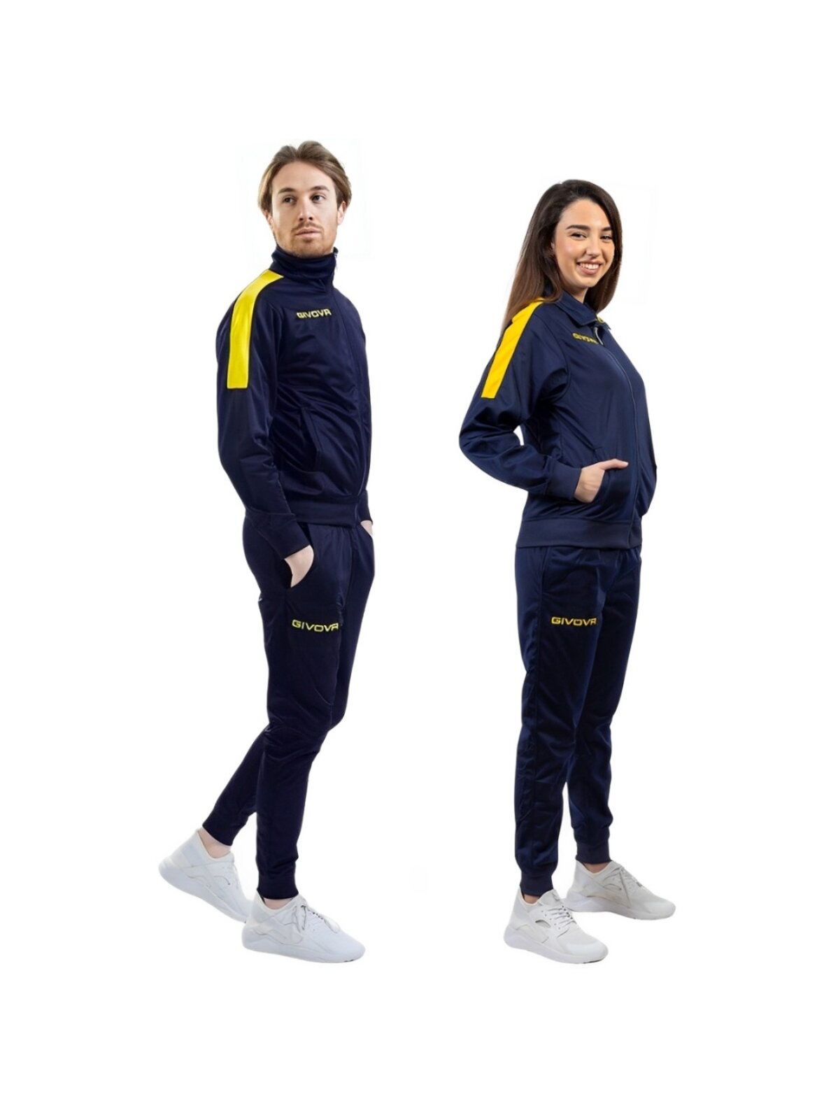 Givova Tuta Revolution sportinis kostiumas vyrams tamsiai mėlynas-geltonas TR033 0407 Givova Tuta Revolution sportinis kostiumas vyrams tamsiai mėlynas-geltonas TR033 0407
