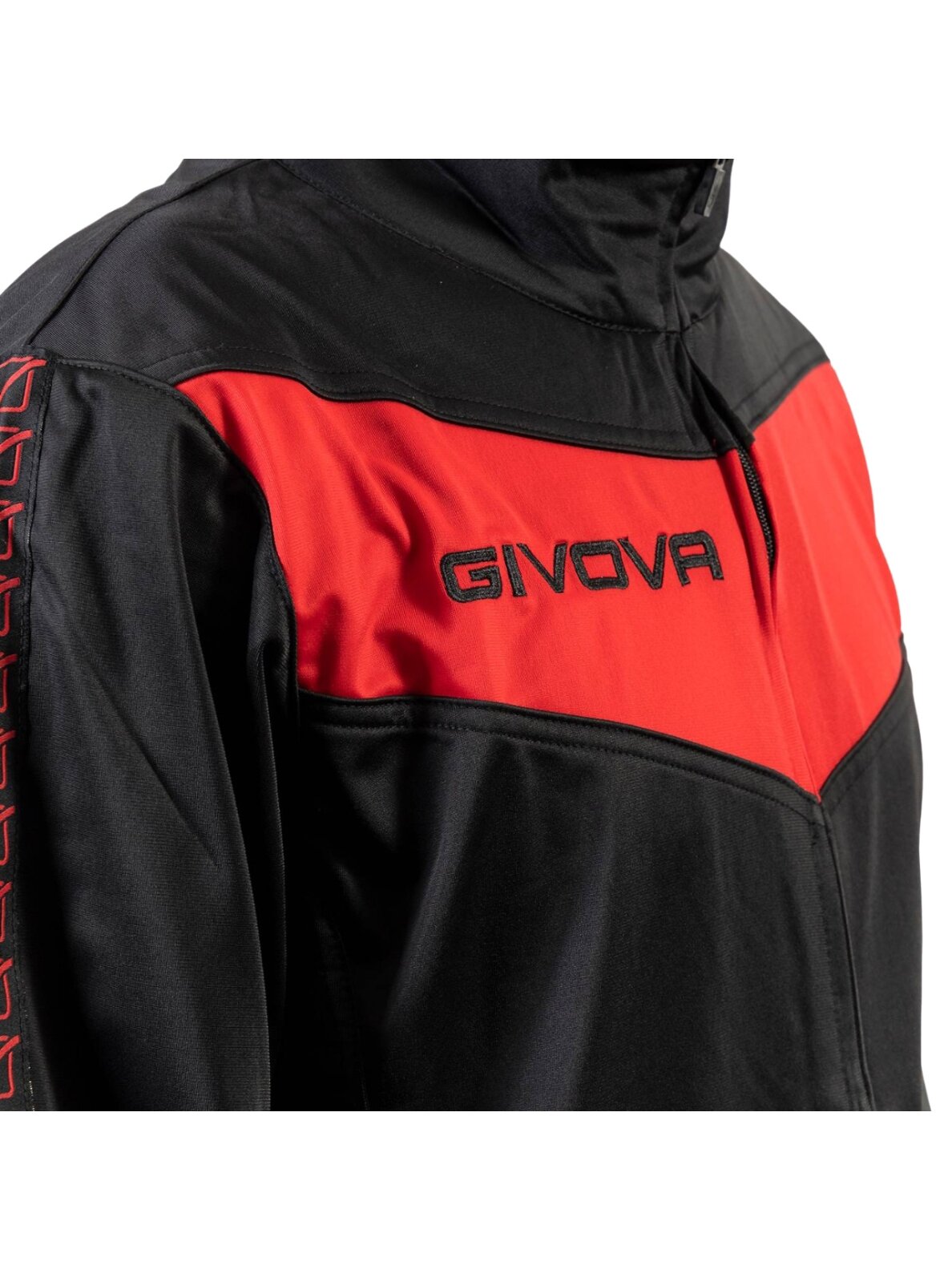 Givova Tuta Visa Black Dres juoda-raudona vyrams 2 Givova Tuta Visa Black Dres juoda-raudona vyrams 2