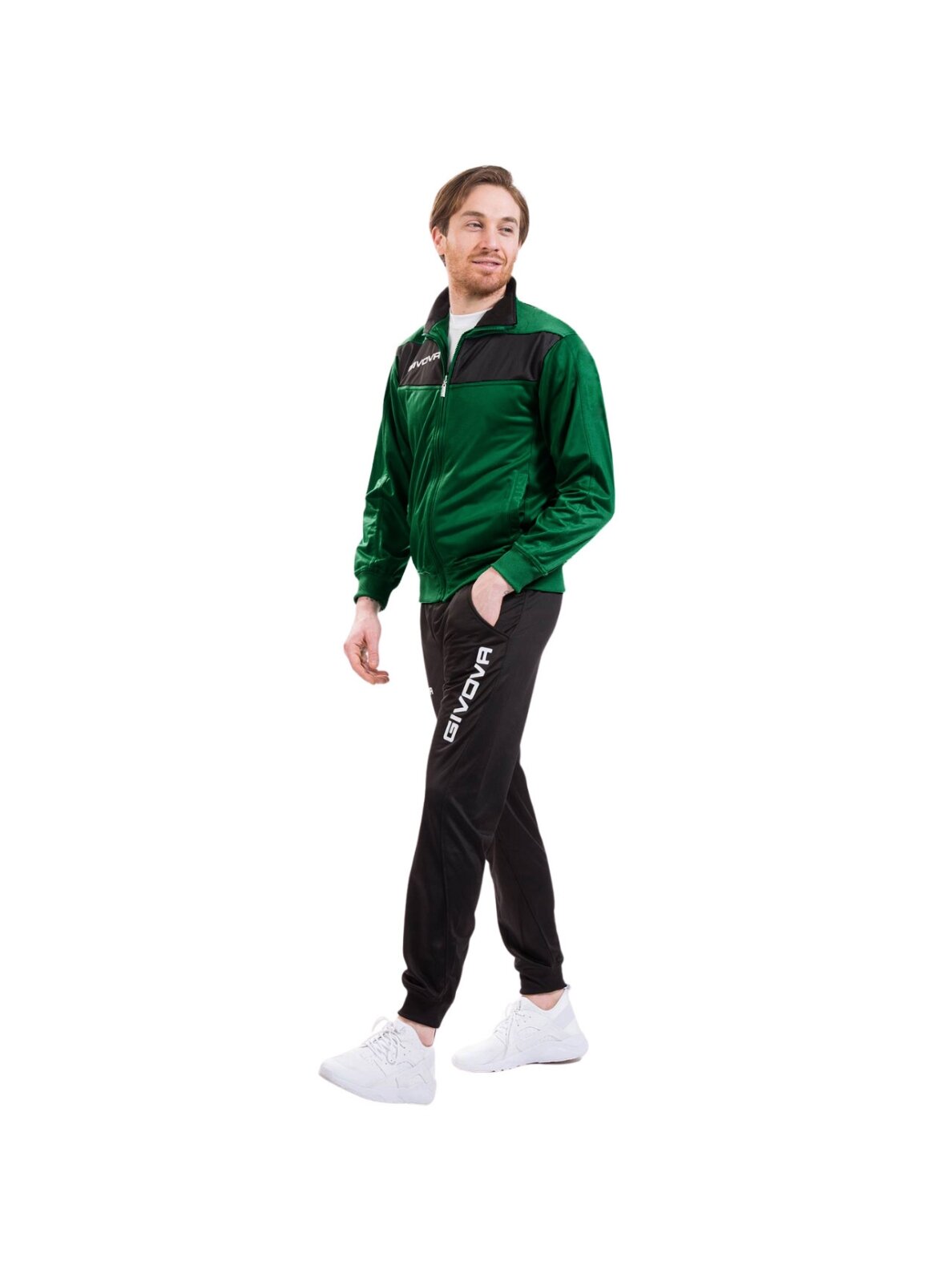 Givova Tuta Visa Triacetato sportinis kostiumas žalias ir juodas TR018 1310 Givova Tuta Visa Triacetato sportinis kostiumas žalias ir juodas TR018 1310