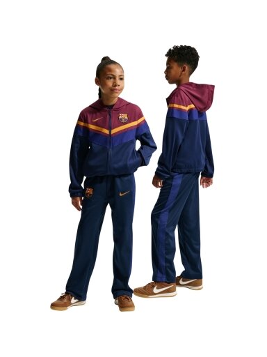 Nike vaikiškas sportinis kostiumas FC Barcelona Home, tamsiai mėlynos-bordo spalvos, IO3566 682