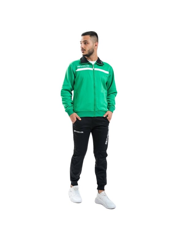Givova Tuta sportinis kostiumas Givova One žalias ir juodas TT012 1310 Givova Tuta sportinis kostiumas Givova One žalias ir juodas TT012 1310