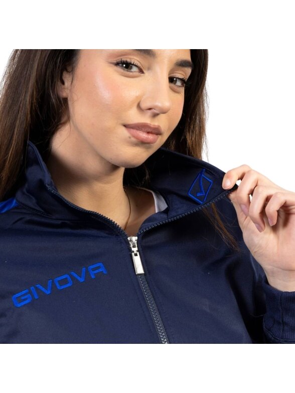Givova Tuta Revolution sportinis kostiumas tamsiai mėlynos ir mėlynos spalvos TR033 0402 1 Givova Tuta Revolution sportinis kostiumas tamsiai mėlynos ir mėlynos spalvos TR033 0402 1
