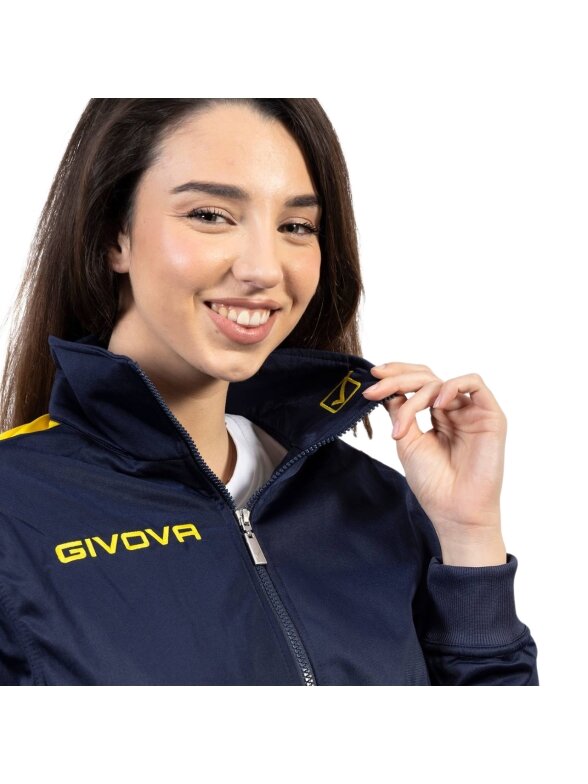 Givova Tuta Revolution sportinis kostiumas vyrams tamsiai mėlynas-geltonas TR033 0407 2