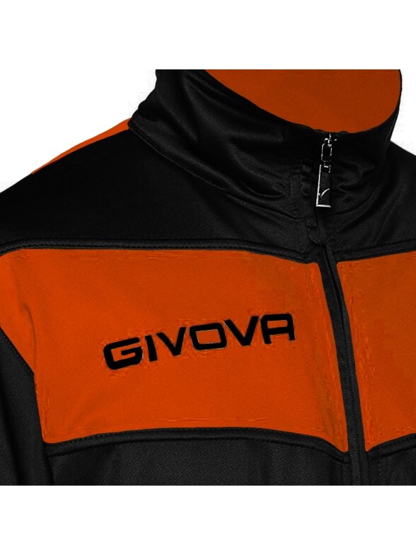 Givova Tuta Visa Fluo sportinis kostiumas juodos ir oranžinės spalvos TR018F 1028 2 Givova Tuta Visa Fluo sportinis kostiumas juodos ir oranžinės spalvos TR018F 1028 2