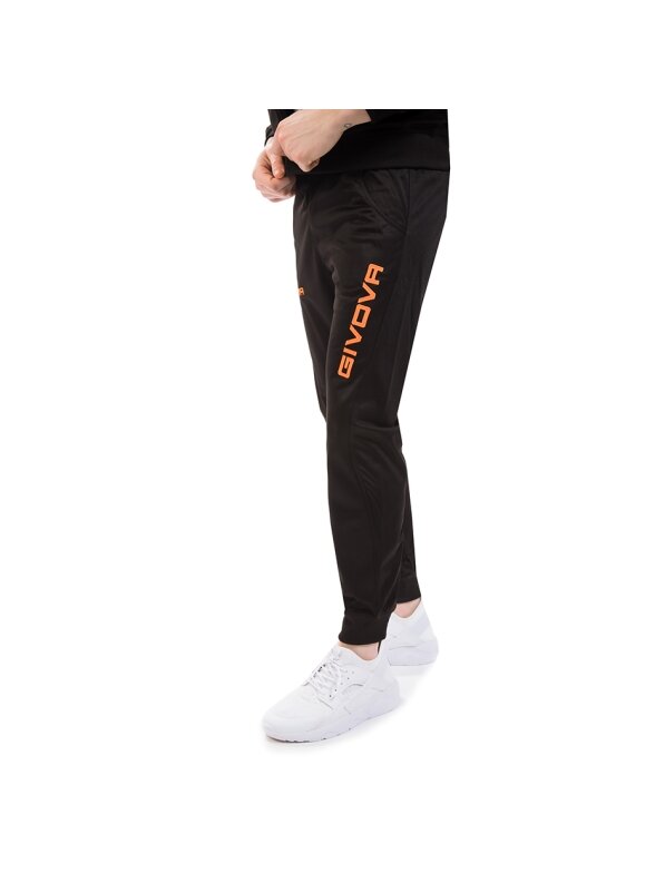 Givova Tuta Visa Fluo sportinis kostiumas juodos ir oranžinės spalvos TR018F 1028 6
