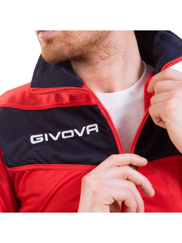 Givova Tuta Visa Triacetato sportinis kostiumas raudonas ir tamsiai mėlynas TR018 1204 2