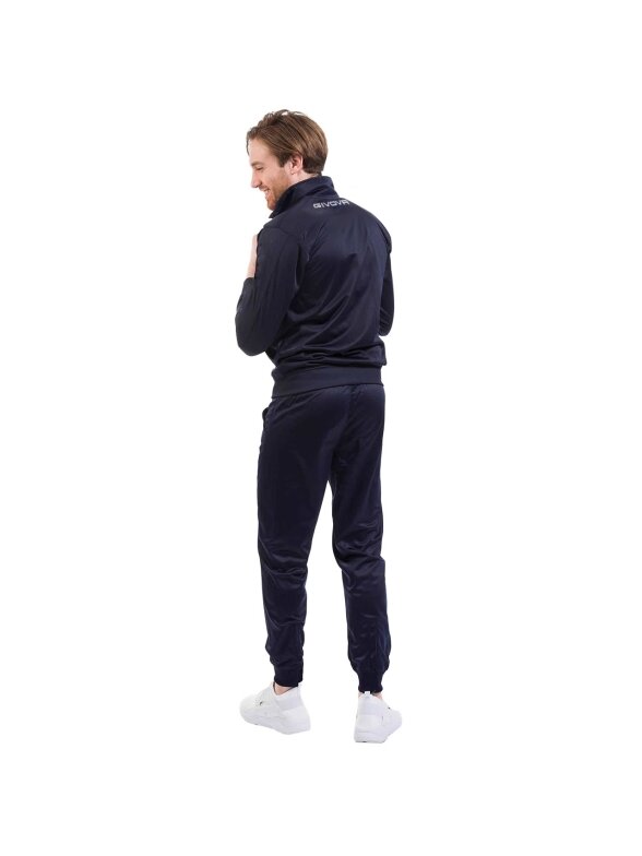 Givova Tuta Visa Triacetato sportinis kostiumas tamsiai mėlynos ir baltos spalvos TR018 0403 2