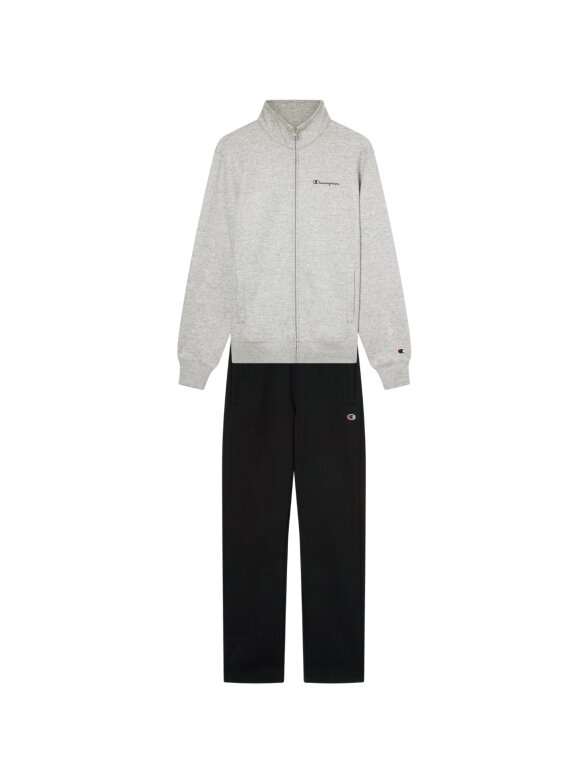 Vyriškas sportinis kostiumas Champion Sweatsuit juodos ir pilkos spalvos 221786 EM021 1 Vyriškas sportinis kostiumas Champion Sweatsuit juodos ir pilkos spalvos 221786 EM021 1