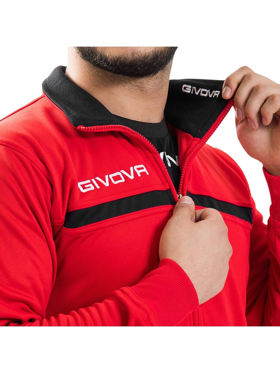 Givova Tuta sportinis kostiumas Givova One raudonos ir juodos spalvos TT012 1210 2 Givova Tuta sportinis kostiumas Givova One raudonos ir juodos spalvos TT012 1210 2