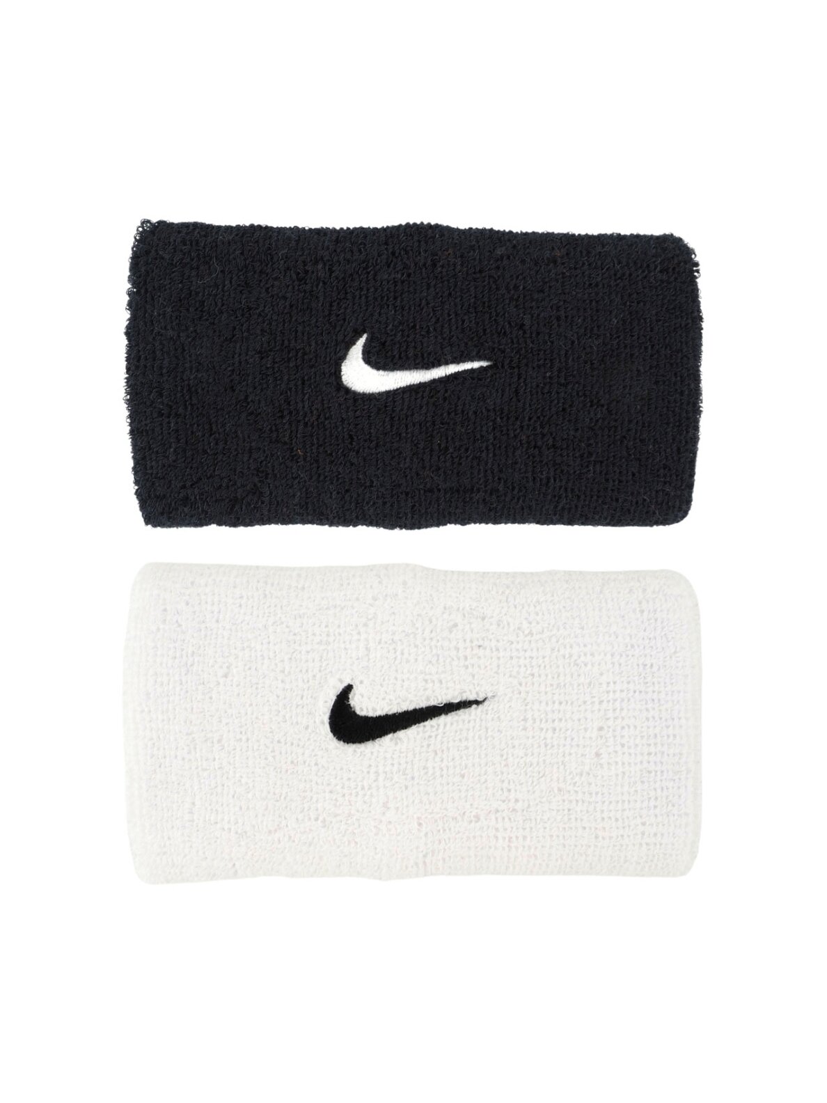 Nike Swoosh Wristbands Frotki ant rankos 2 vnt. baltos-juodos