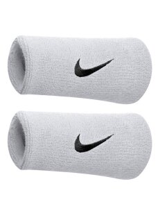 Nike plačios Swoosh Doublewide riešinės baltos 2 vnt NNN05101OS/NNN05116OS