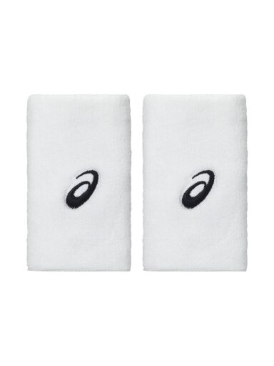 Asics Wrist Band Long riešo apyrankė, 2 vnt., balta 3043A142 100