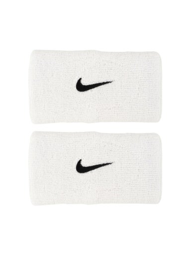 Nike Swoosh Wristbands Rankų prakaito juostos 2 vnt. baltos