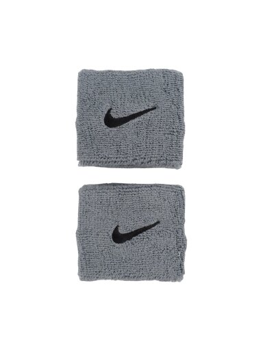 Nike Swoosh Wristbands sportinės apvijos rankoms 2 vnt. pilkos
